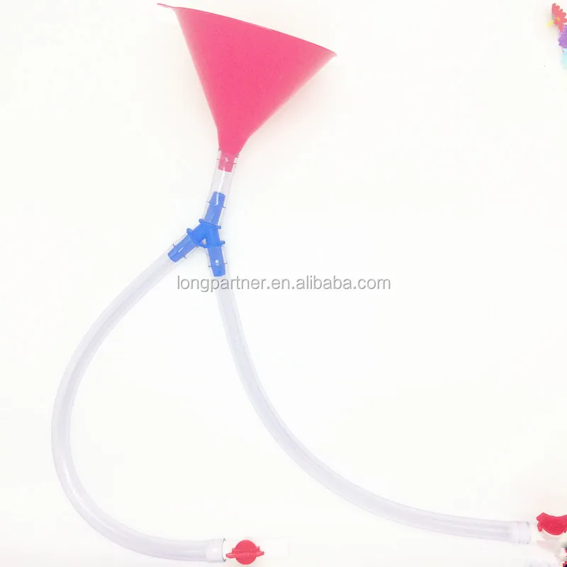 Drinking games items beer double funnel with new flow rate valve