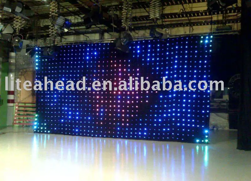 LED Video Curtain Backdrop With 352pcs LED RGB 3in1