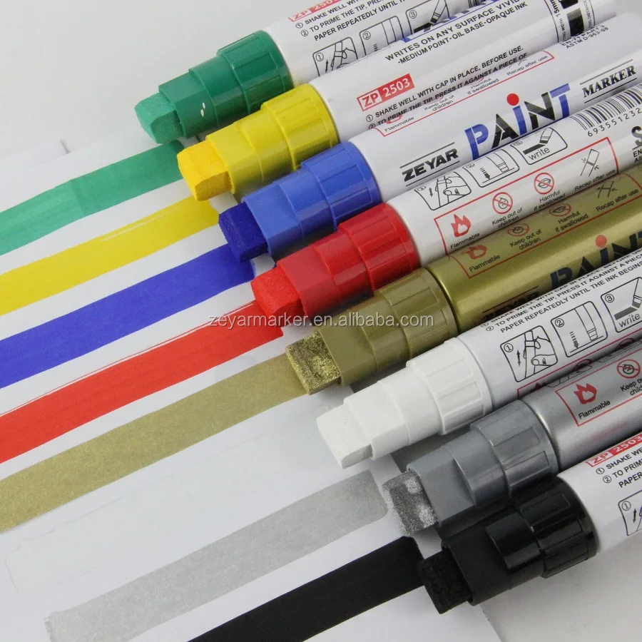 Индивидуальный маркер ZEYAR на масляной основе, красковая ручка, клапан, широкоугольный фетровый наконечник