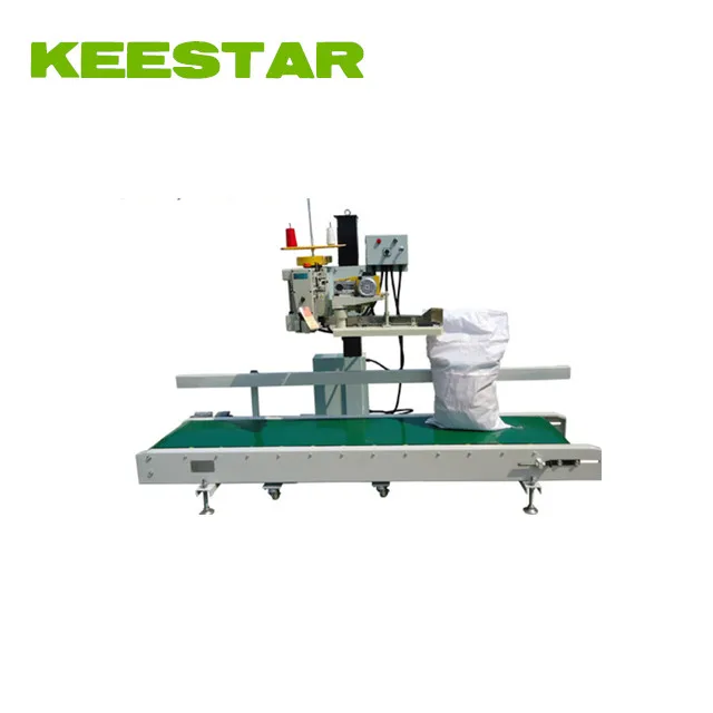 Keestar A1-PB+KH-N9C+CP4900+GK-SB automatic jute/powder/fertilizer bag closing machine system