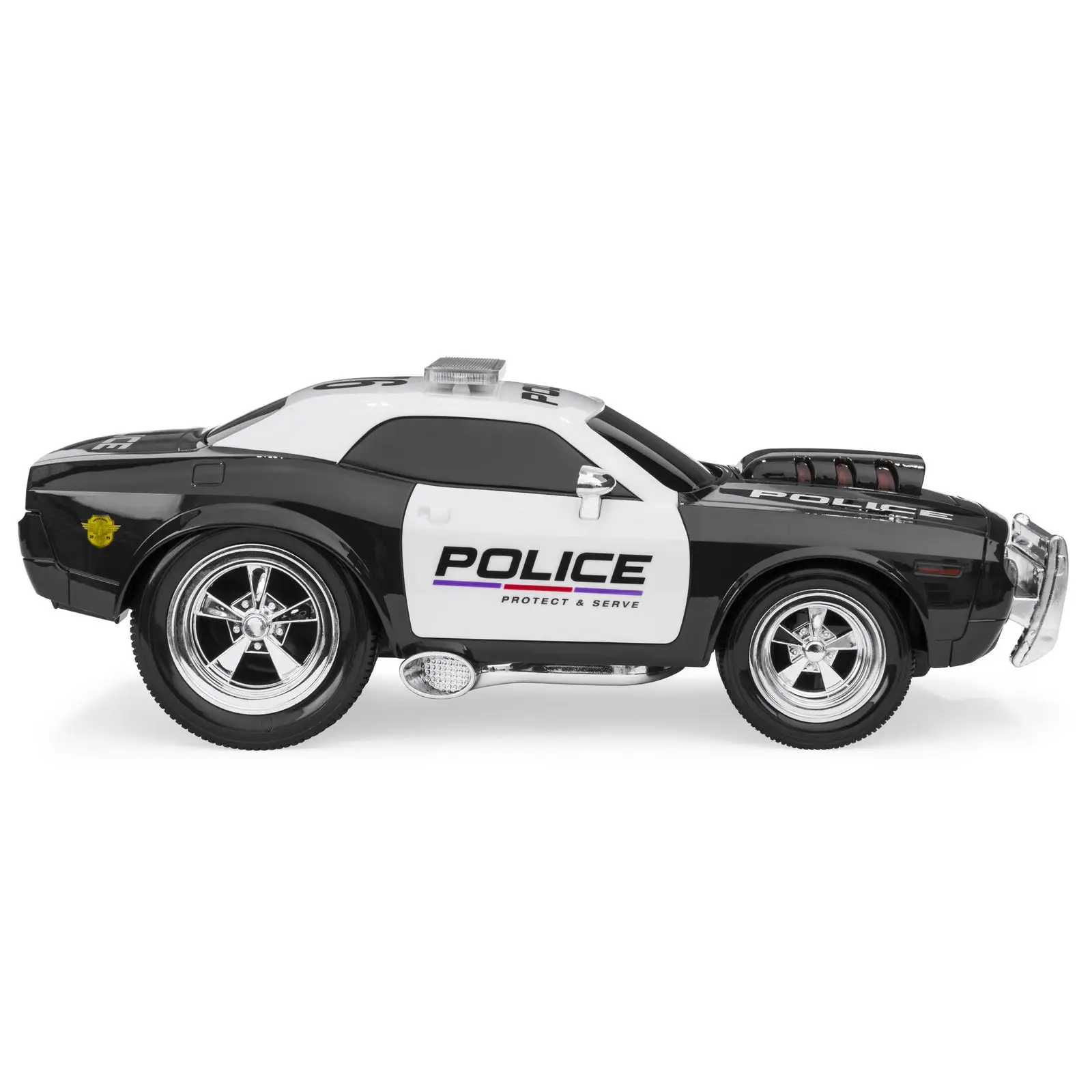 2.4GHz Remote Control Car with Lights, Rechargeable Batteries, and USB Cable - Black