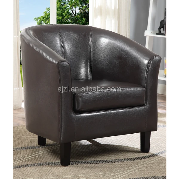 modern bonded leather tub chair