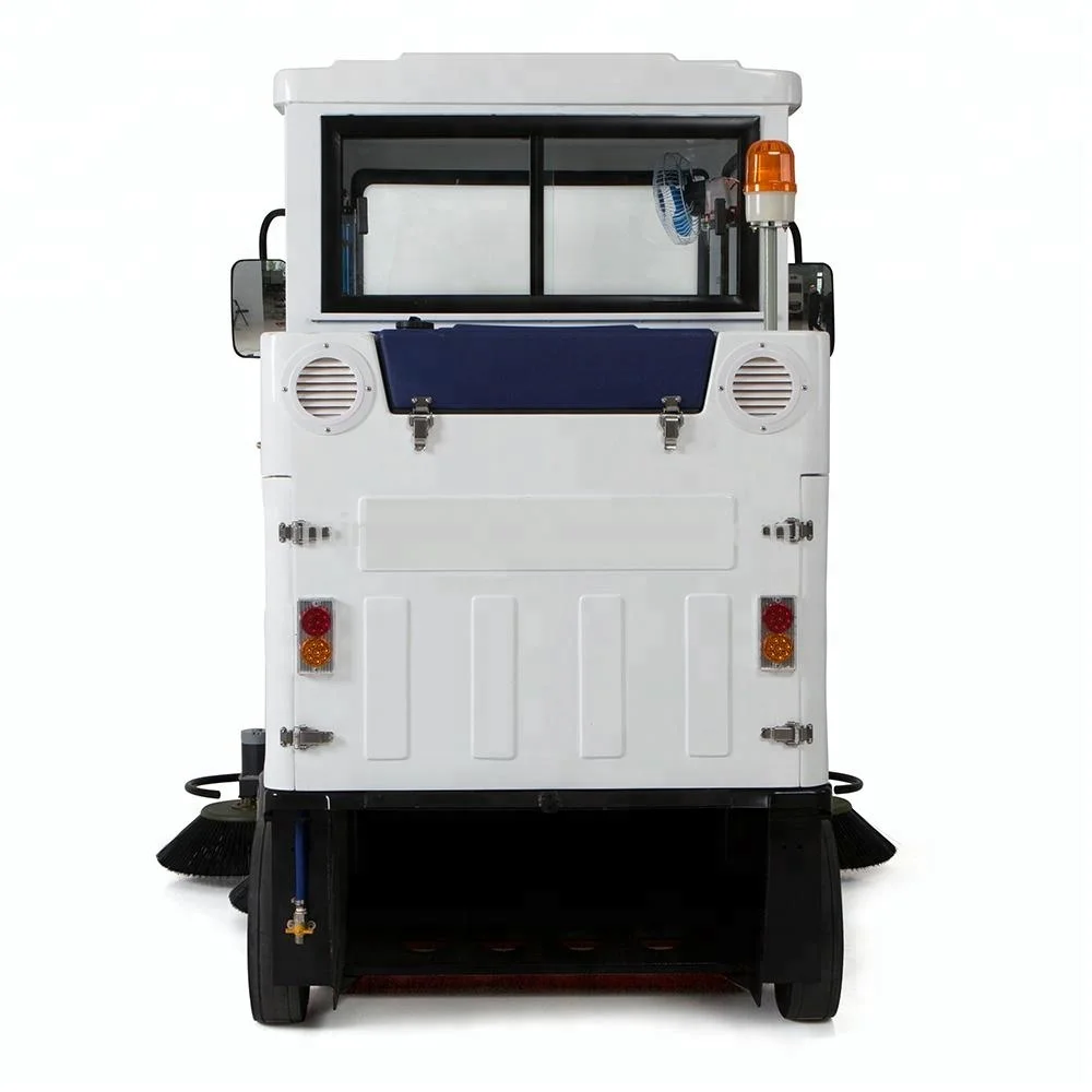 heavy dust cleaning all closed type with air condition 48V lead acid batteries multi function electric sweeper