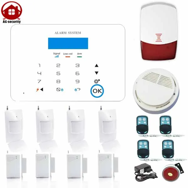 GSM Главная Безопасность Беспроводная охранная система Умный охранной сигнализации, поддержка Android и IOS APP