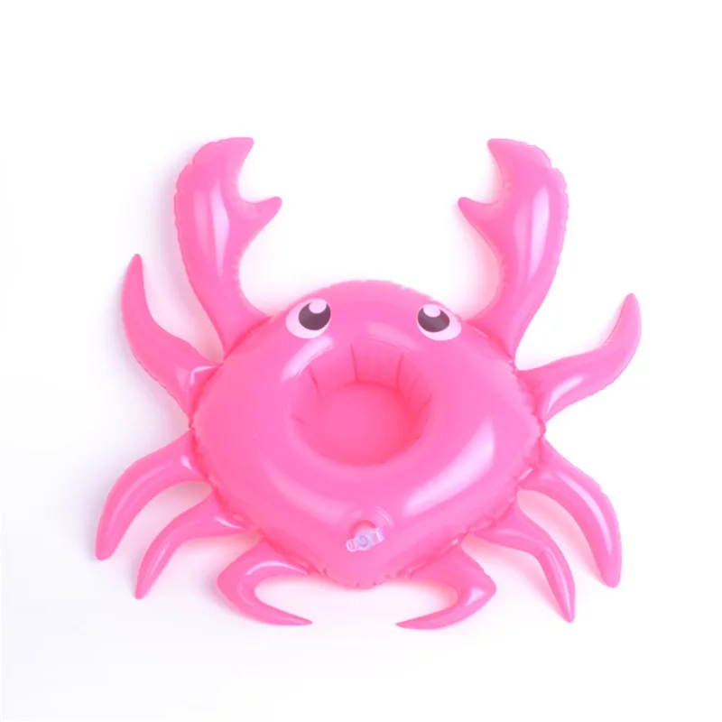 Z515 Custom PVC Round Flamingo Floating Beer Drink Holders Beach Float Beverage Coasters Swimming Pool Inflatable Cup Holder