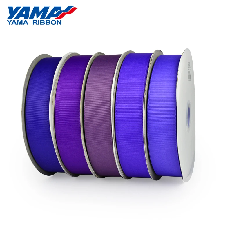 Yama Ribbon China Wholesales 3-38mm Solid Colors Polyester 100 Yards Grosgrain Ribbon Roll