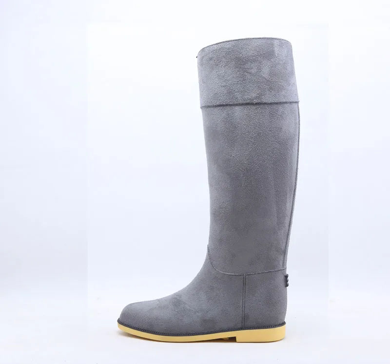 Manufacturer ladies beautiful high suede unique rain boots for women rain boots