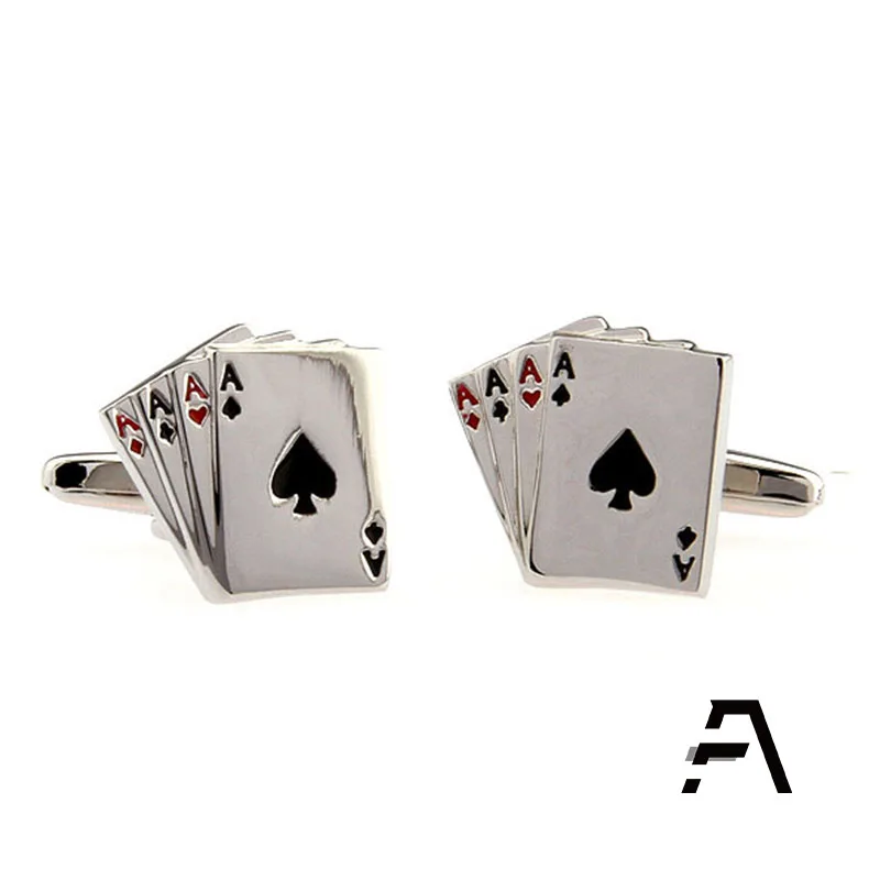 Запонки для покерных карт Aces Wild