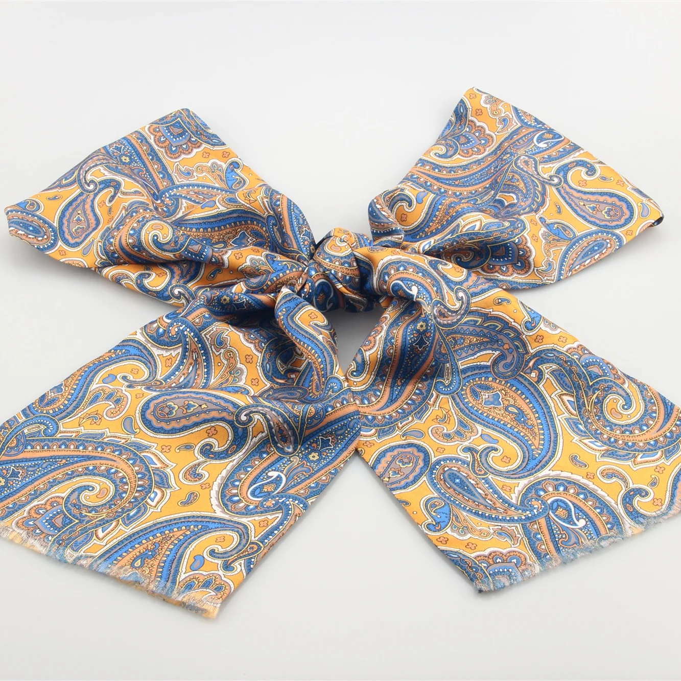 Paisley Floral Screen Digital Printing Mens 100% Pure Silk Scarf Custom