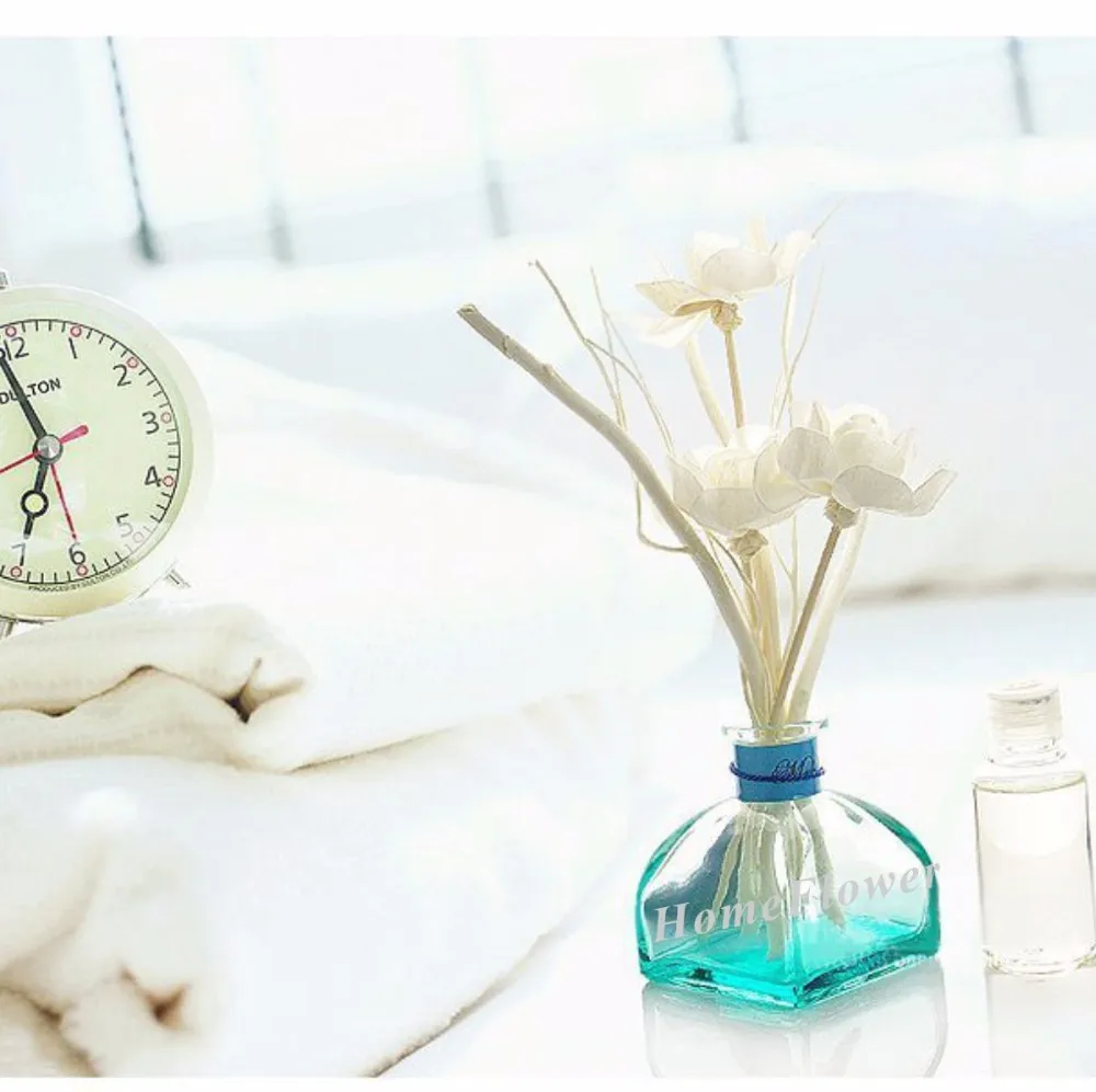 Factory Customized Perfume Essential Oil Reed Diffuser Set in Frosted Glass Bottle