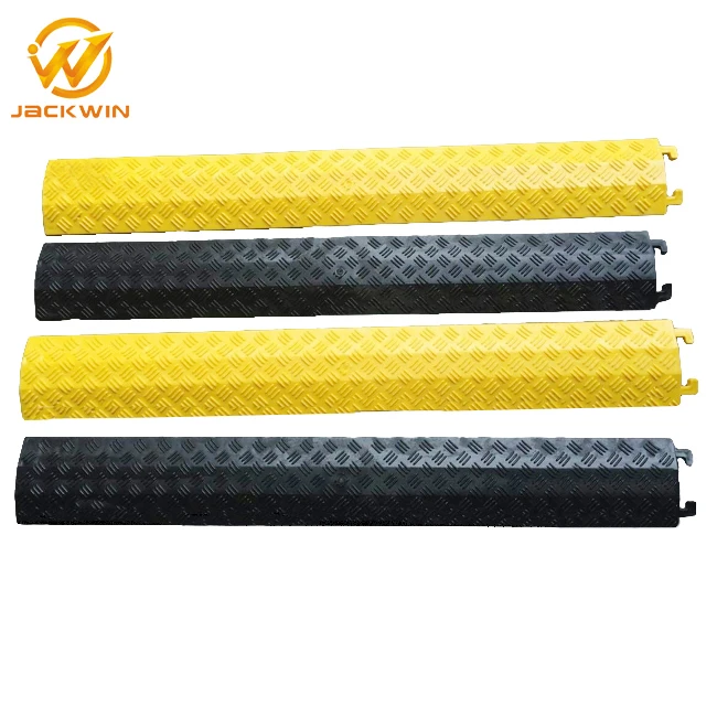 900*500*60mm Durable Heavy Duty Rubber 4 Channel Cable Protection Tiles
