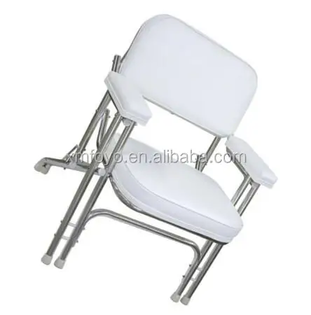 China marine supplier white 304 stainless steel or aluminum boat folding chair for sale