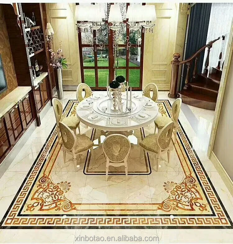 Interior decoration micro crystal and home marble floor design