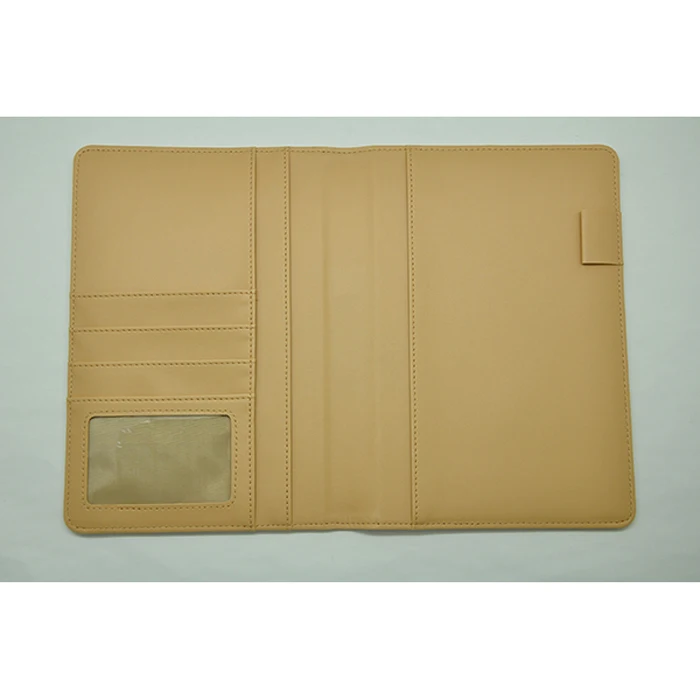 Защитный чехол-книжка a5 из искусственной кожи однотонный Чехол-книжка с 6 папками и тисненым логотипом