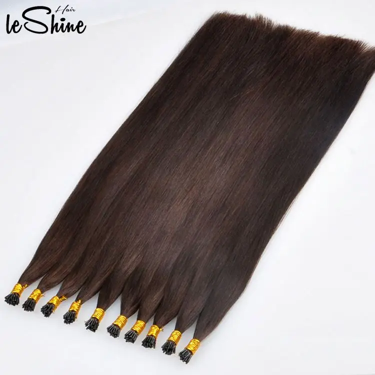LeShine Hot Selling Keratin Pre Bonded Remy Hair FREE Mongolian Double Drawn Bleaching Hair Extension I-tip Hair