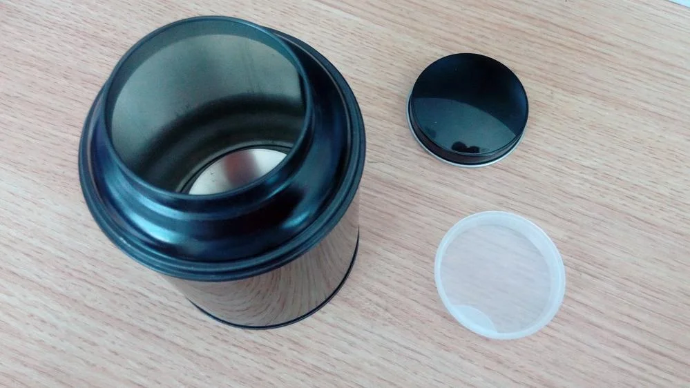 Tin box Round Tea Tin box With Double Lid can metal tin box tea storage