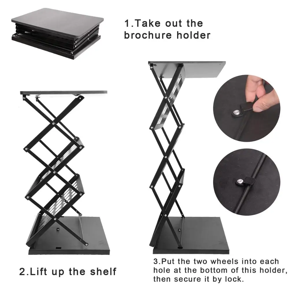 Manufacturing factory sales best price Tabletop Brochure Holder Display Show for libraries shopping malls bookstores