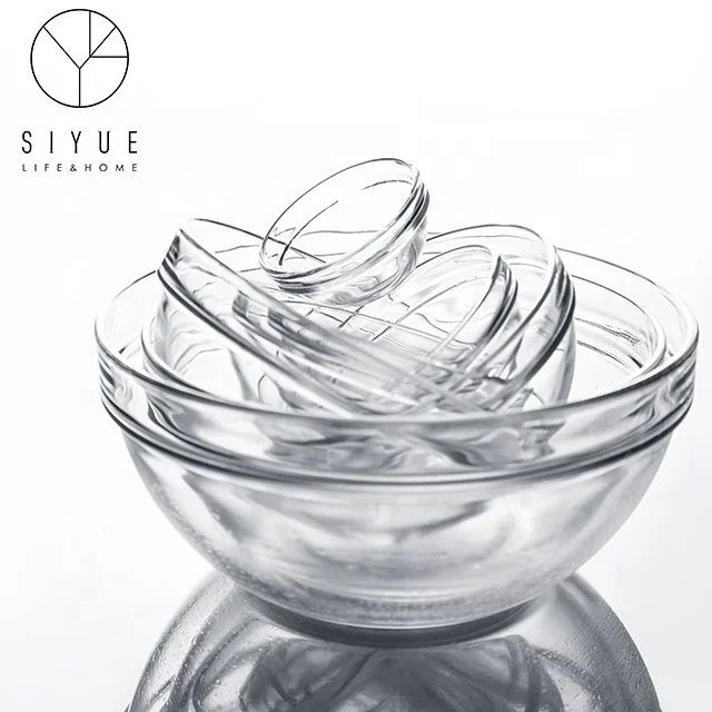 Оптовая продажа Высококачественная чаша для фруктов и салата из прозрачного стекла 1864