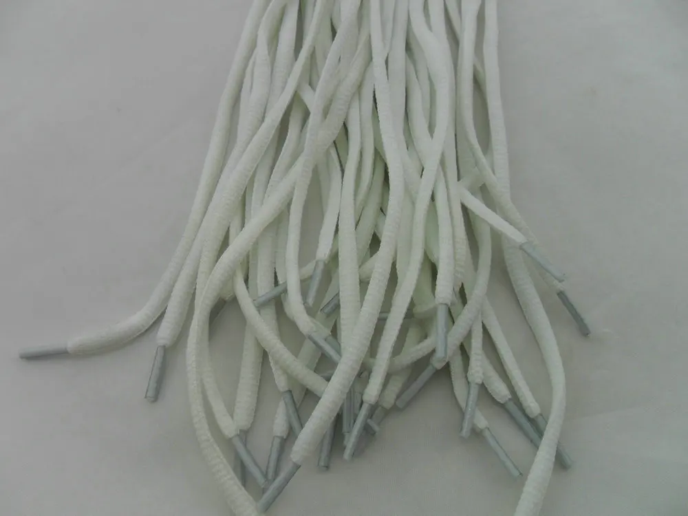 Ecofriendly recycled shoe lace tips polyester colorful company promotion heat transfer aglets shoe lace