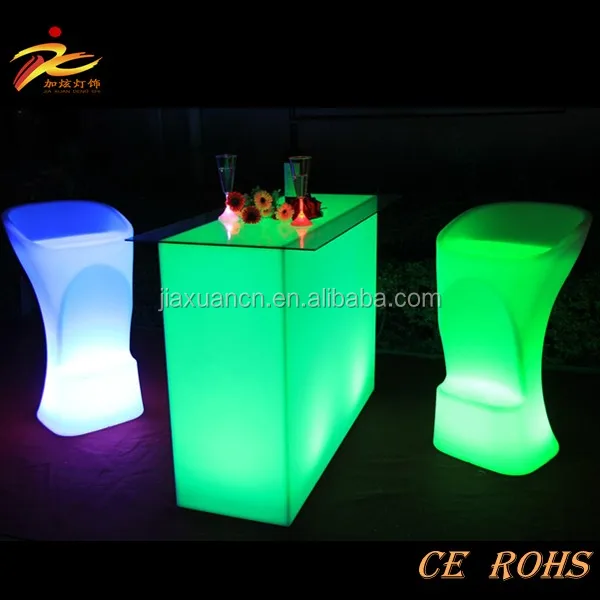 
Hot Sale Linear Low Density Polyethylene LED illuminated bar stool 