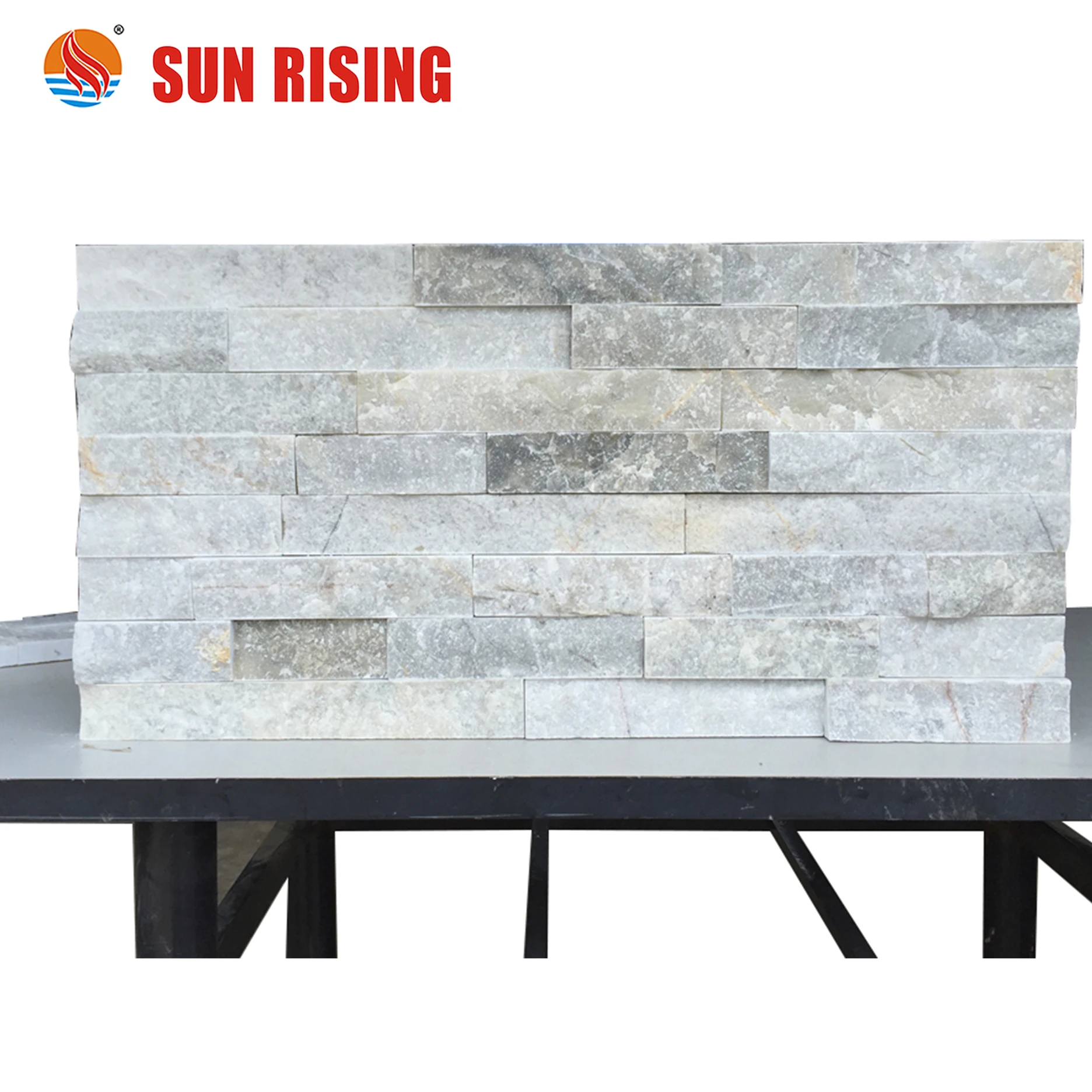 Natural Grey Color Stone  Wall Cladding Tile  Ledge Stone Panel