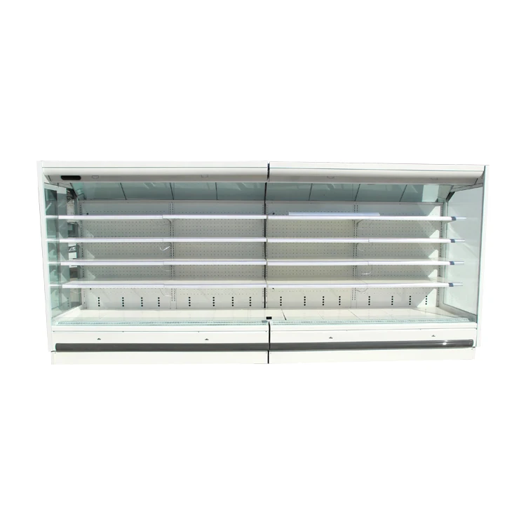 custom air curtain cabinet front opening freezer display cooler for sale