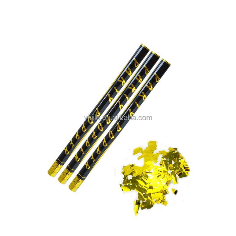 Flameproof Gold Metallic Foil Hand Shooter Party Popper Machine for Christmas Decorations with Certificates