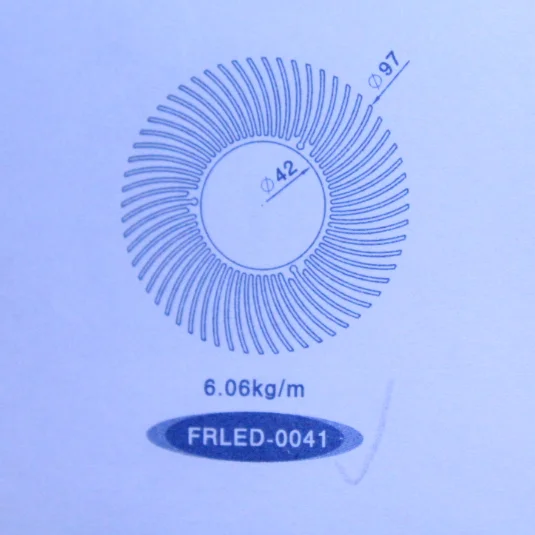 
Aluminium Extrusion Circular Hollow Heat Sink for COB LED Light 