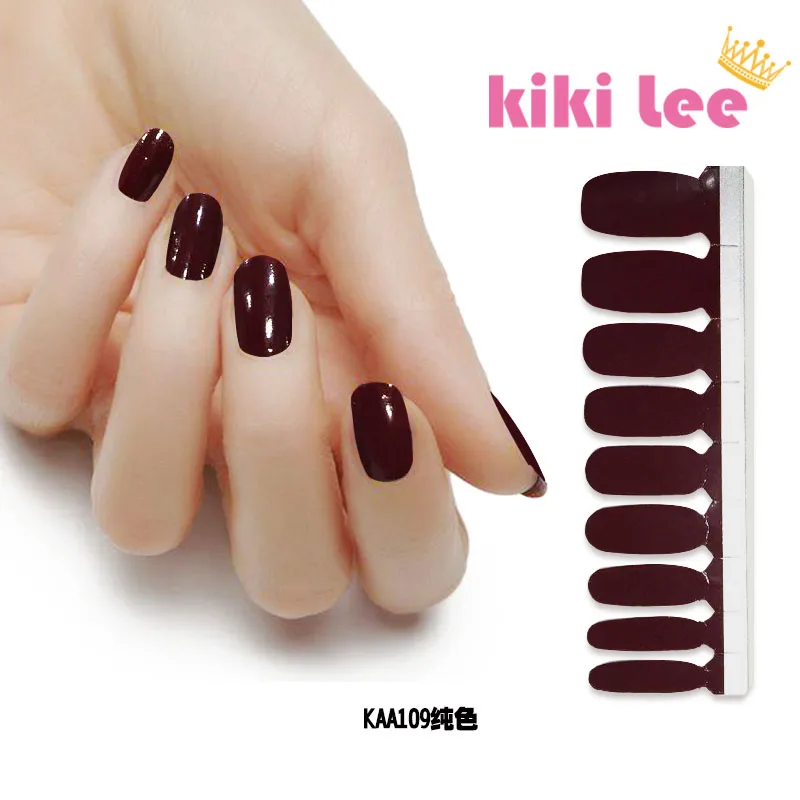KIKILEE solid color nail sticker for nail beauty DIY