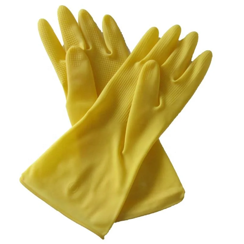 75g laundry gloves  elbow length rubber latex gloves kitchen cleaning washing up gloves