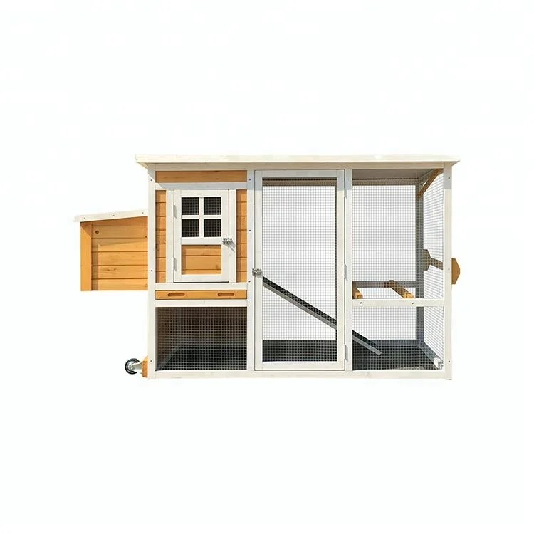 top sell Lock Industrial Wire Netting Cage Layer Removable Tray & Ramp Poultry Chicken Coop with Outdoor Ventilation Door