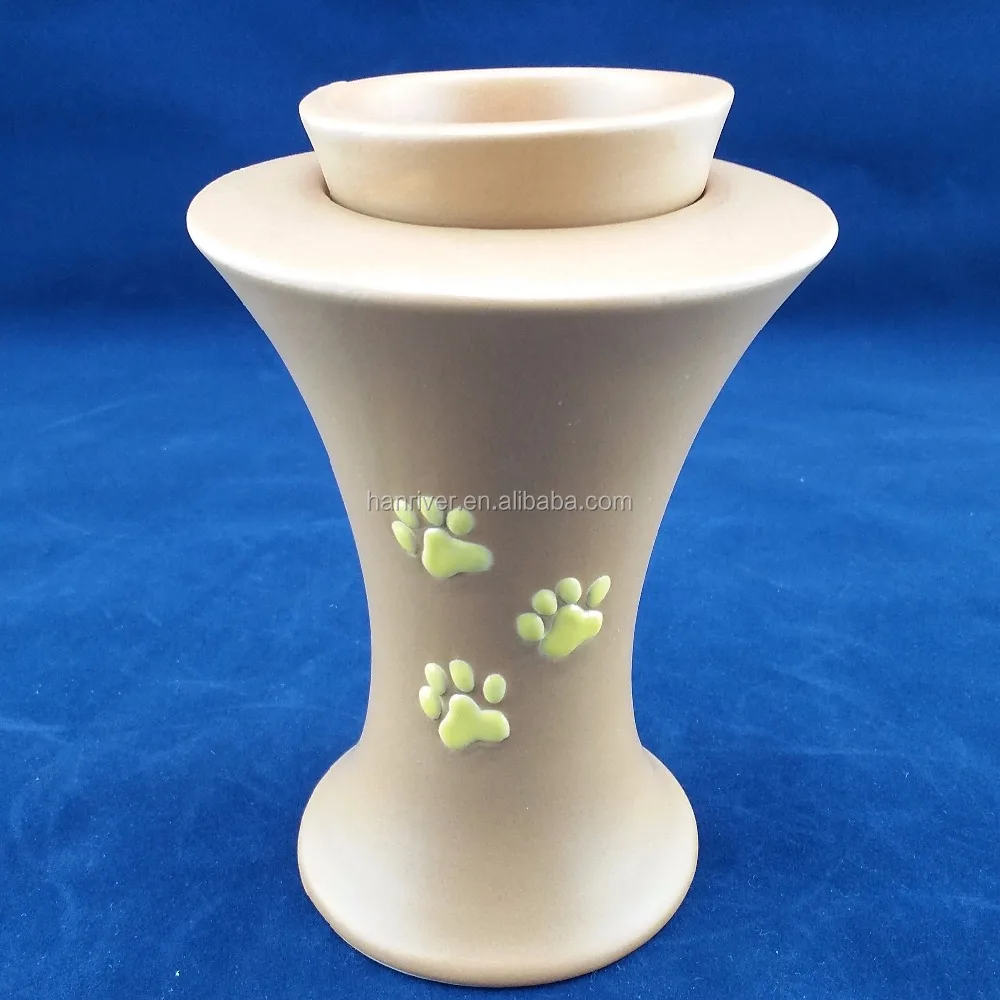 Best selling unique pet casket application cremation urn with hand paint paw marks