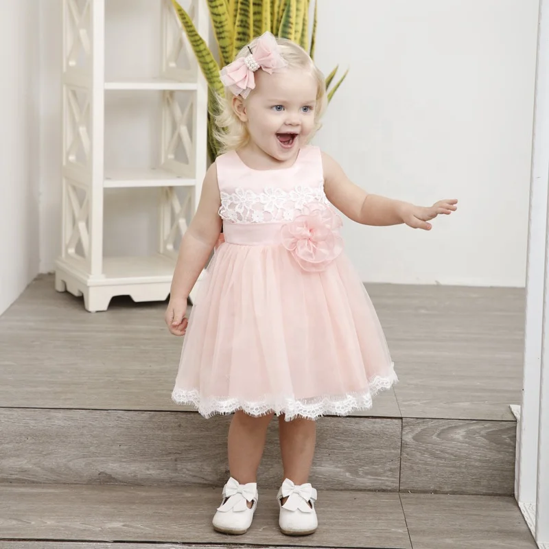 2019 Flower Girl Dress Tulle Lace Kids Gowns