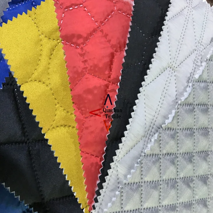 
square box pattern 290t pongee thermal quilted lining fabric 