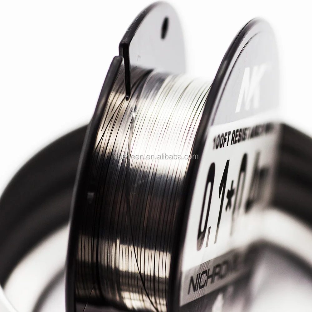 Sheen NK best nichrome Ni 80 heating resistance wire 100ft flat ribbon electric wire for premade coil vape