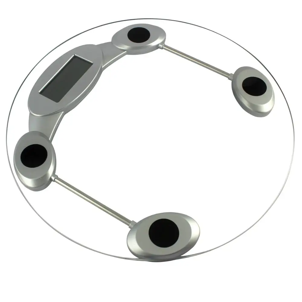 Round 6mm Tempered Glass Platform Digital Bathroom Scale