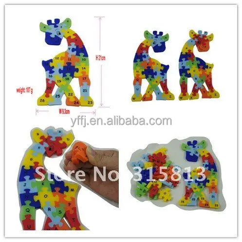 
Safe Cartoon Funny Silicone Educational Jigsaw Puzzle 