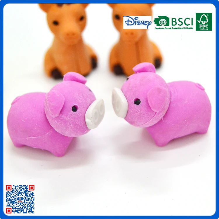 multi shape chineses panda eraser TPR material cute animal eraser
