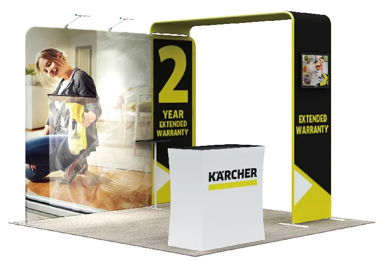 Trade show portable 6x3 exhibition booth display backdrop stand