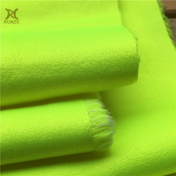 Heavyweight 80% Polyester 20% Cotton Blended Cotton Satin Fluorescent green Sports Vest Outdoor Wear TC Twill Fabric