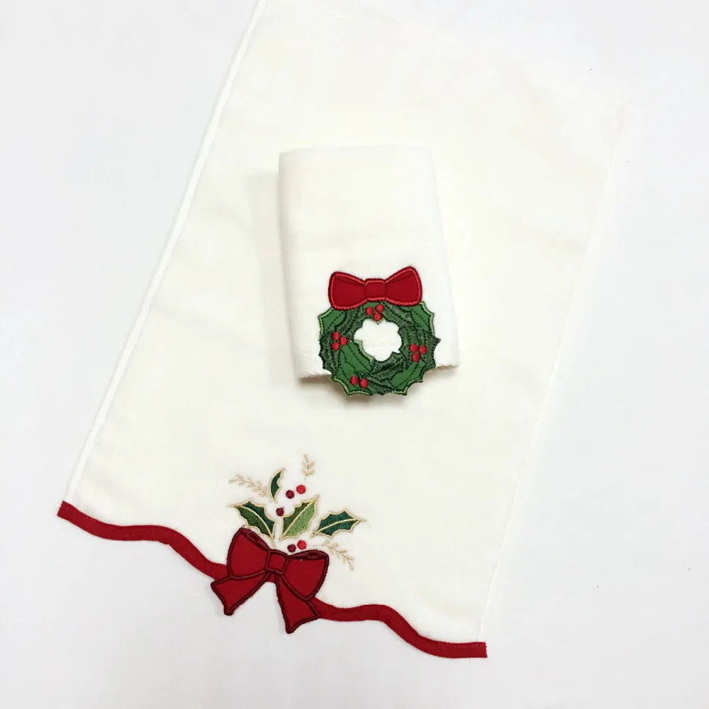 Рождественское полотенце из 100% хлопка с принтом