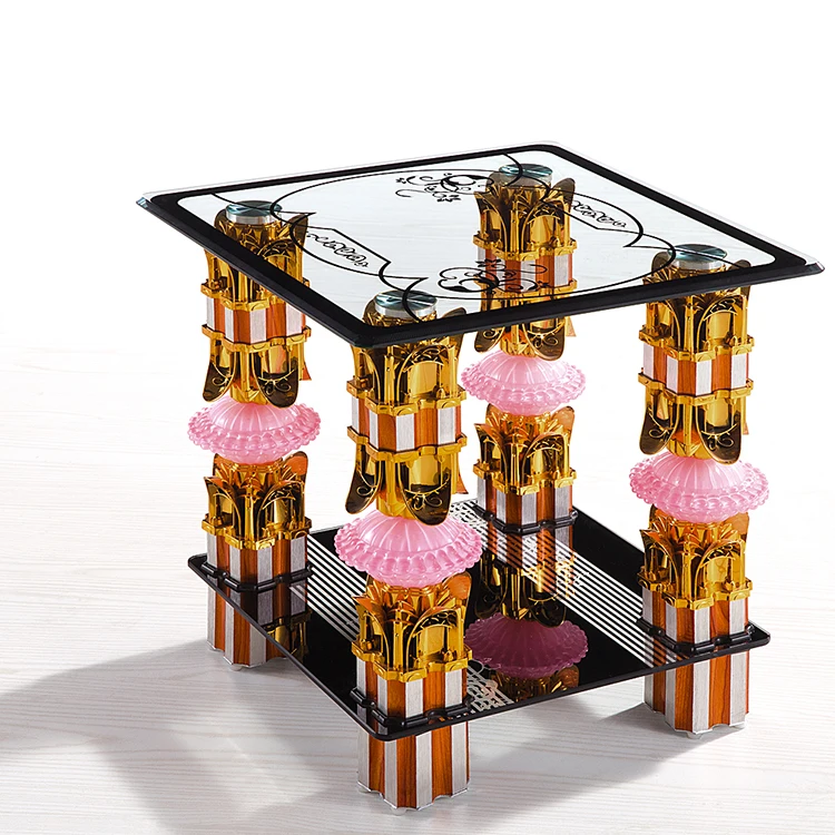 wholesale custom scandinavian pedestal furniture cube side table for living room