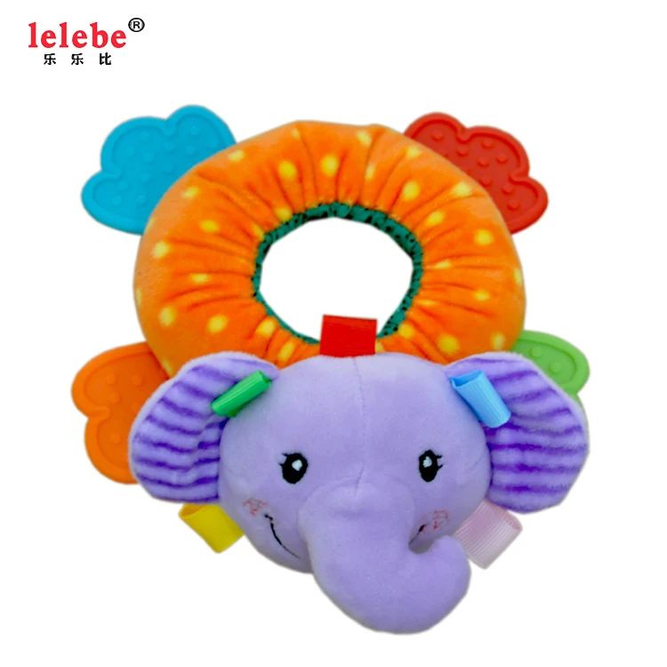 
Baby handbell plush toy 2020 wholesale hot sale infant rattle plush stuffed toy baby teether animals type musical toys 