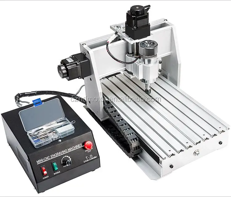 Aluminium frame Mini 3020 3 axis CNC wood router engraving drilling milling machine for metal wood