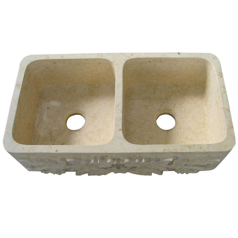 Cheap Double Bowl Stone Kitchen Sinks for Bathroom