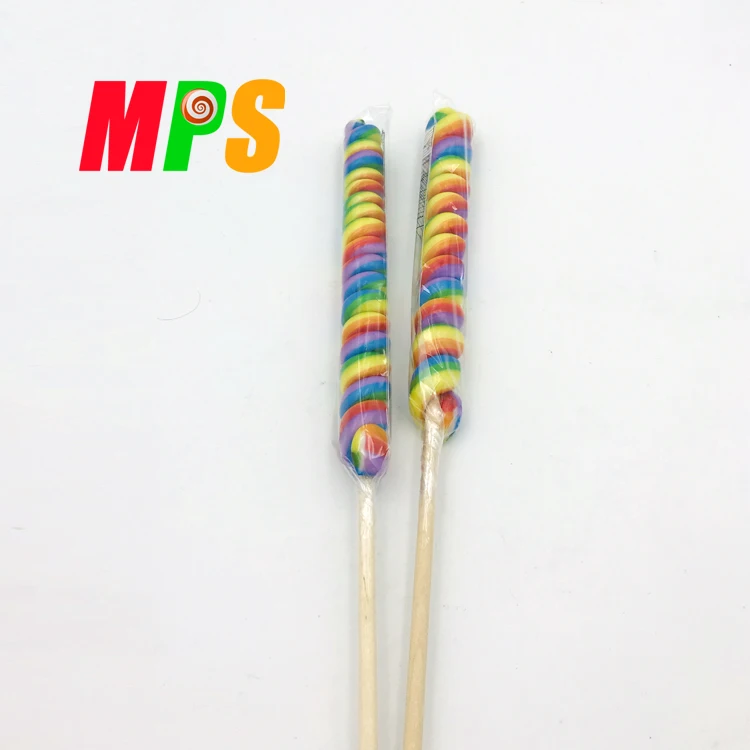 Festive Rainbow Shape Twist Stick Lollipop Candy