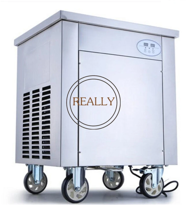 
Hot Sale Automatic Fried Ice Cream Machine Instant Single Mini Fruit Round Pan Rolls Machine 
