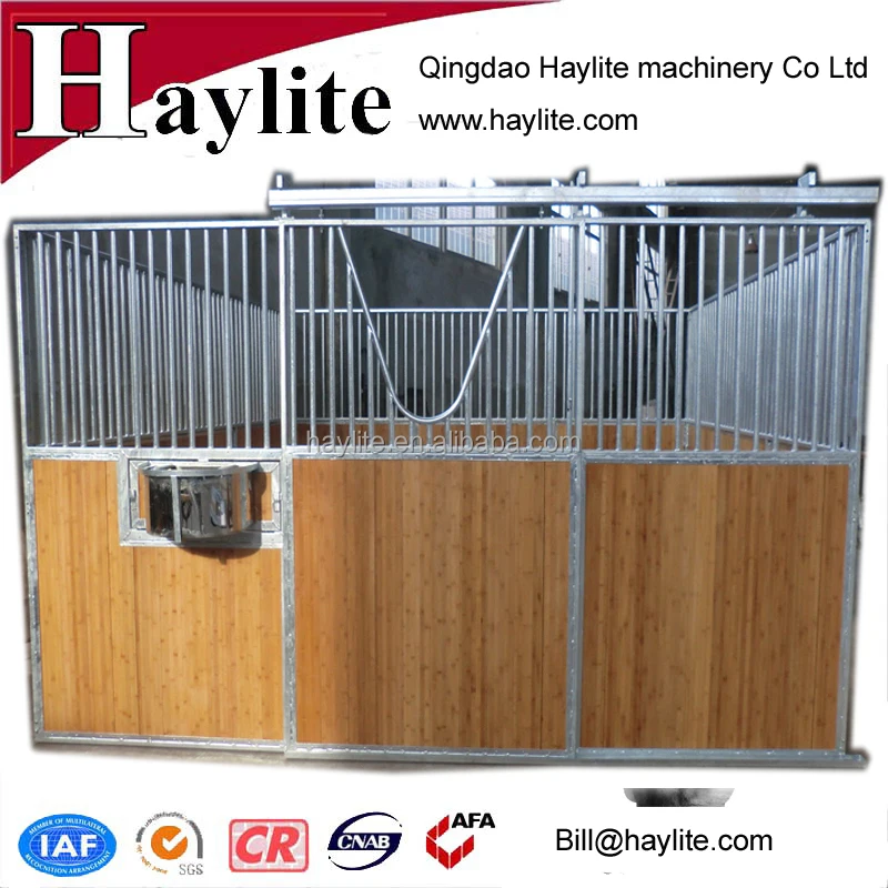 Wholesale bamboo horse stall fence panel box stable equipment with trough