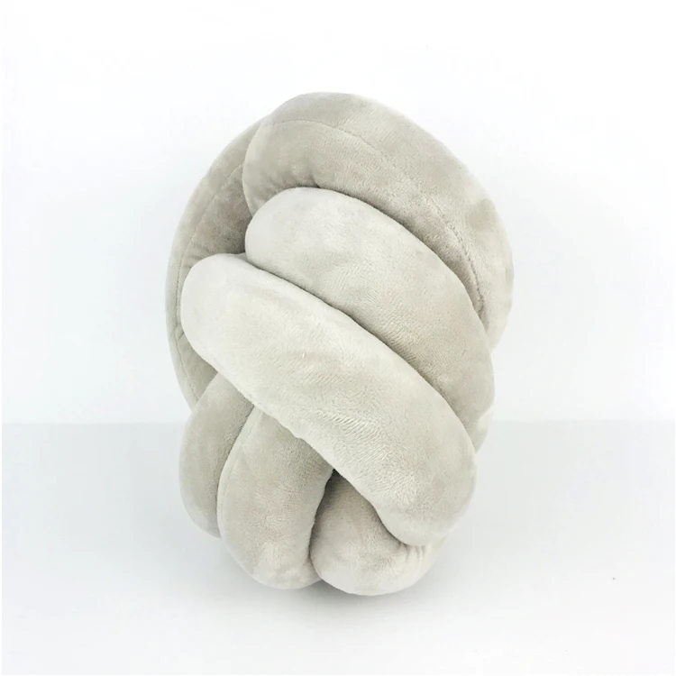 Custom Size Soft Velour Comfortable Decorative Knot Throw Pillow Cover Cushion Sofa Decoration for Home