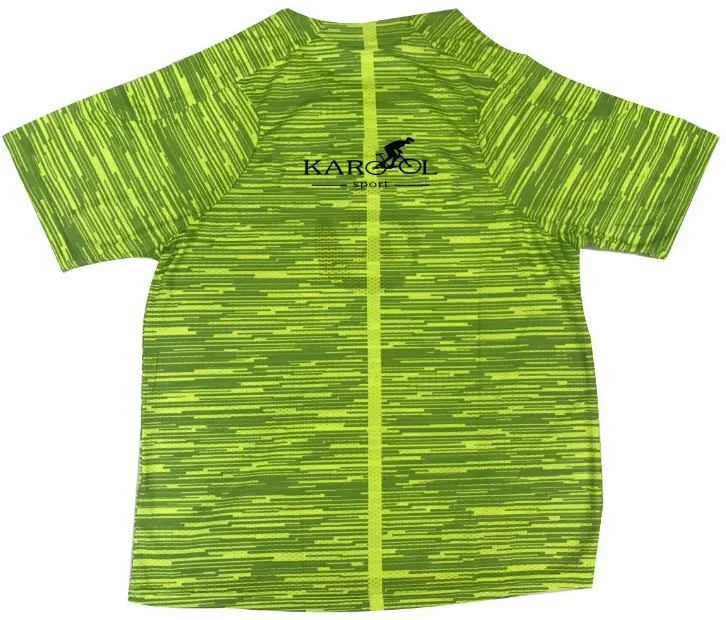 
Anti-UV Custom Running Wear Quick Dry Men Sports Fluorescence Green Fashion Running Clothes 